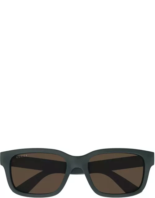 Gucci Eyewear Gg1583s Linea Lettering 003 Blue Brown Sunglasse