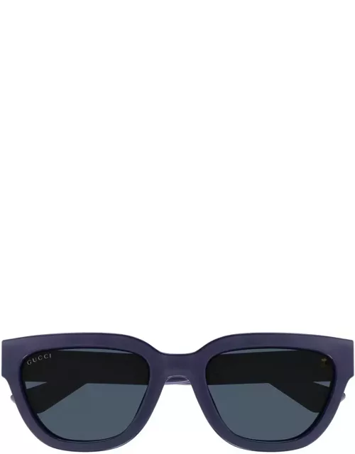 Gucci Eyewear Gg1578s Linea Gg Logo 004 Violet Blue Sunglasse