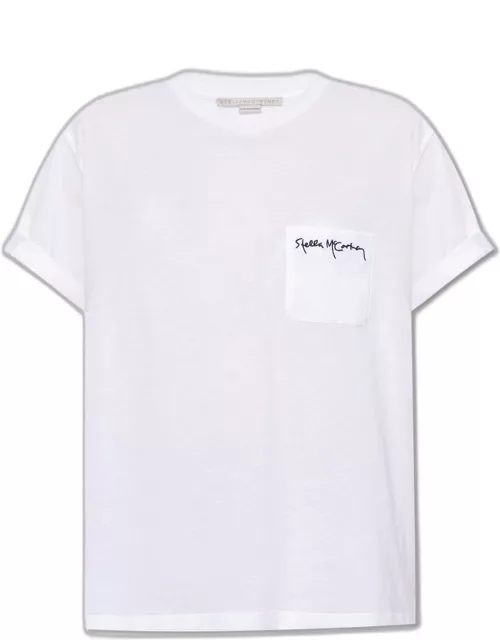 Stella McCartney T-shirt With Logo Embroidery