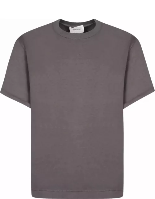 Atomo Factory Washed Cotton T-shirt In Grey