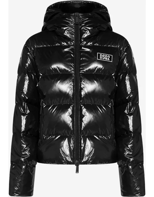 Dsquared2 Quilted Glossy Nylon Puffer Jacket