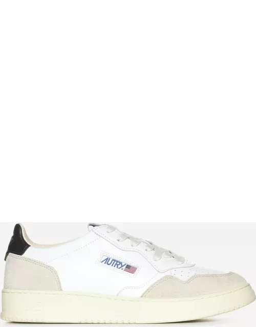 Autry Medalist Leather And Suede Sneaker