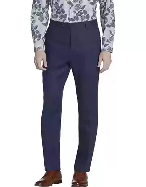 Tommy Hilfiger Big & Tall Modern Fit Men's Suit Separates Linen Pants Navy Solid