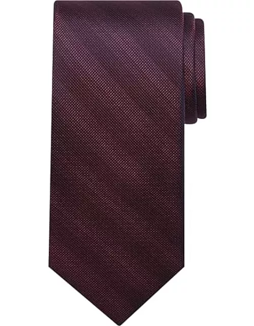 Pronto Uomo Men's Dot Stripe Tie Burgundy