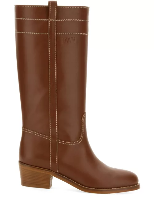 fay leather boot