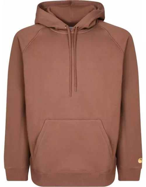 Carhartt Hooded Chase Sweat Brown
