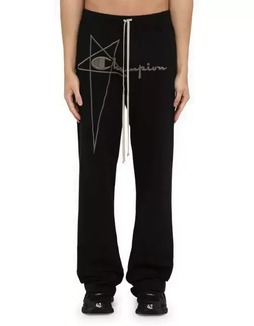 Black cotton Dietrich Drawstring jogging trousers with logo