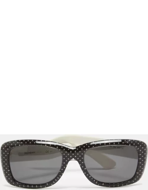 Saint Laurent Black/White Printed 2320/S Rectangular Sunglasse