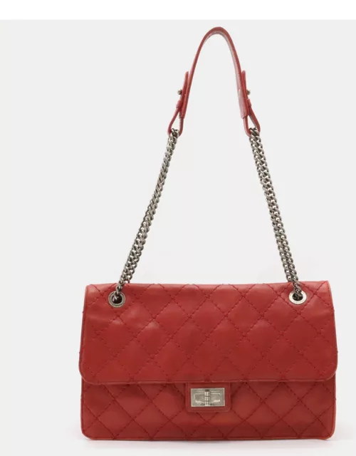 Chanel Red Leather Reissue 226 Shoulder Bag