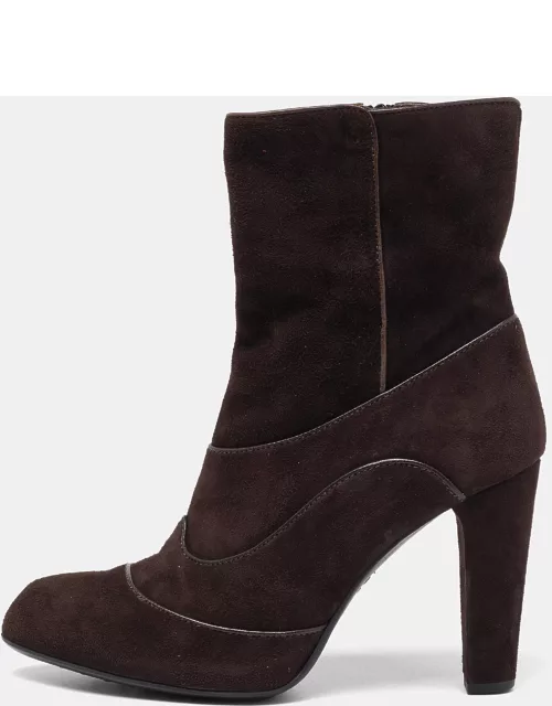 Tod's Brown Suede Ankle Boot