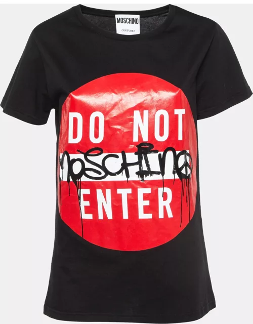 Moschino Couture Do Not Enter Print Cotton T-Shirt
