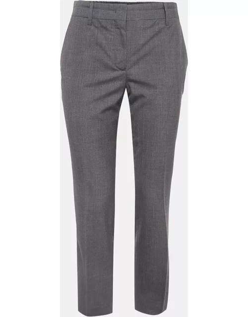 Prada Grey Wool Formal Trousers
