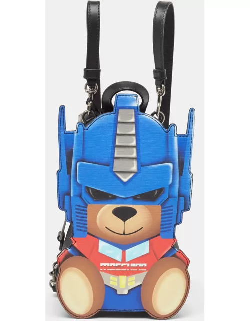 Moschino Multicolor Transformer Bear Faux Leather Backpack