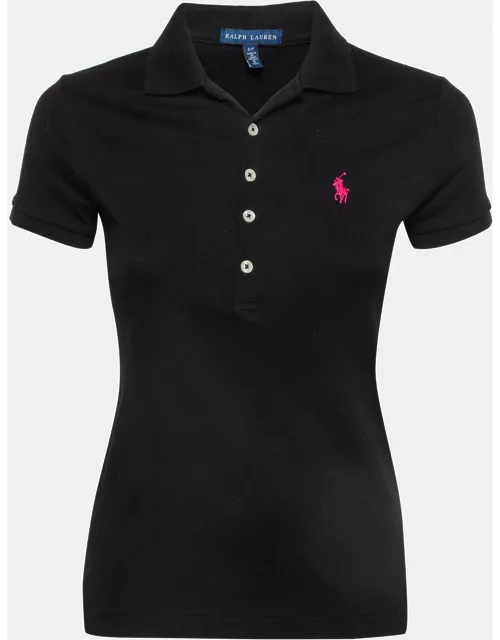 Ralph Lauren Black Cotton Polo T-Shirt
