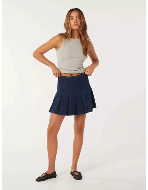 Forever New Women's Chelsea Denim Mini Skirt in Dark Wash