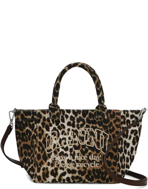 GANNI Small Easy Shopper Bag - Leopard