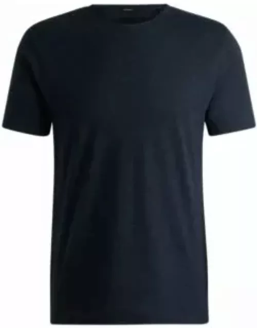 Slim-fit T-shirt in performance fabric- Dark Blue Men's T-Shirt