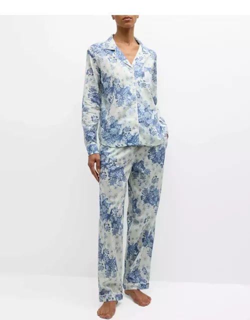 Floral-Print Cotton Pajama Set