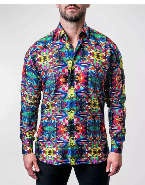 Men's Fibonacci Kaleidoscope Dress Shirt