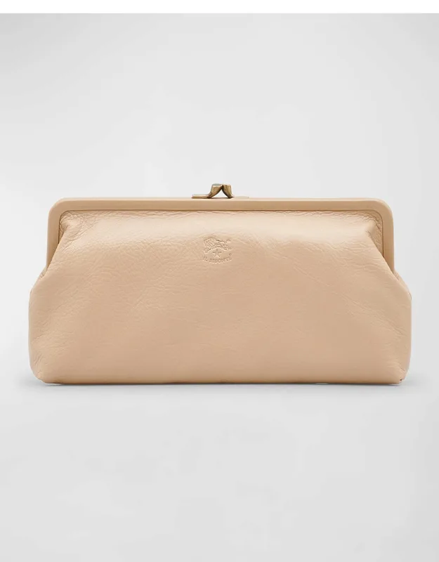 Manuela Vegetable-Tanned Leather Clutch Bag