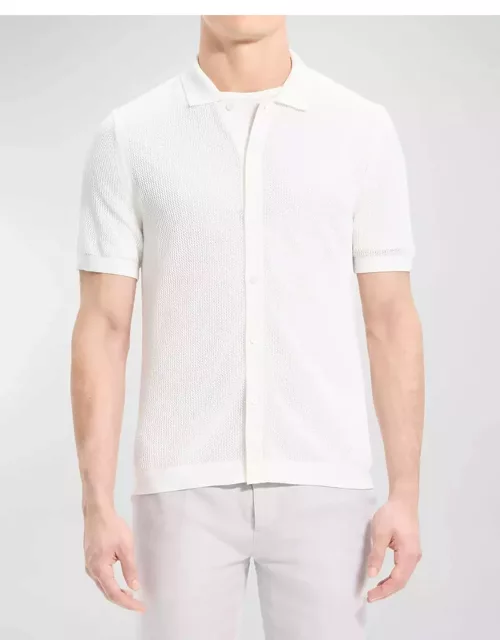Men's Cairn Open Knit Button-Down Shirt