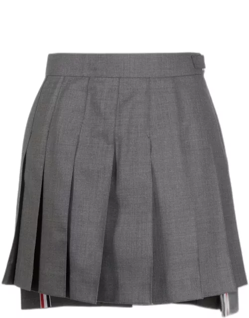Thom Browne Thigh Length Dropped Back Pleated Skirt