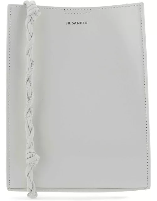 Jil Sander Light Grey Leather Small Tangle Shoulder Bag