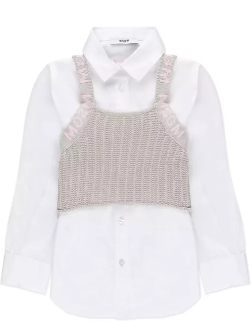 MSGM Cotton Shirt With Top
