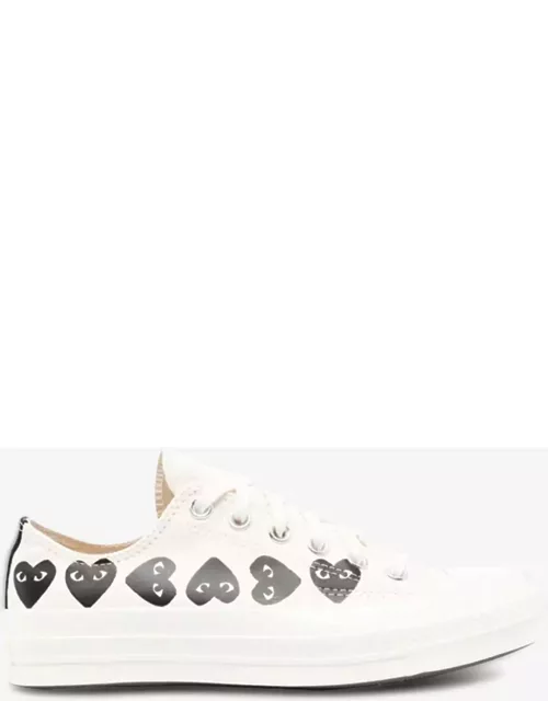 Comme des Garçons Play Multi Heart Ct70 Low Top Converse collaboration Chuck Taylor 70s off white canvas low sneaker