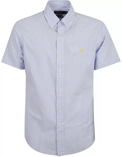 Ralph Lauren Short-sleeved Logo Embroidered Stripe Shirt