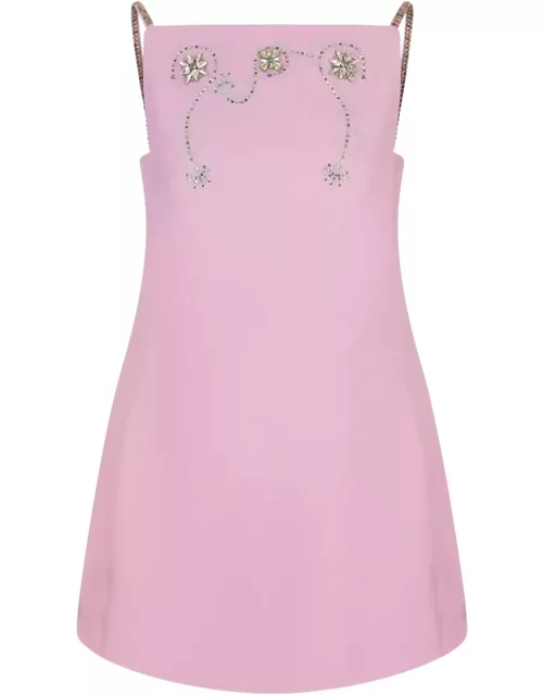 Paco Rabanne Pink Floral Mini Dres