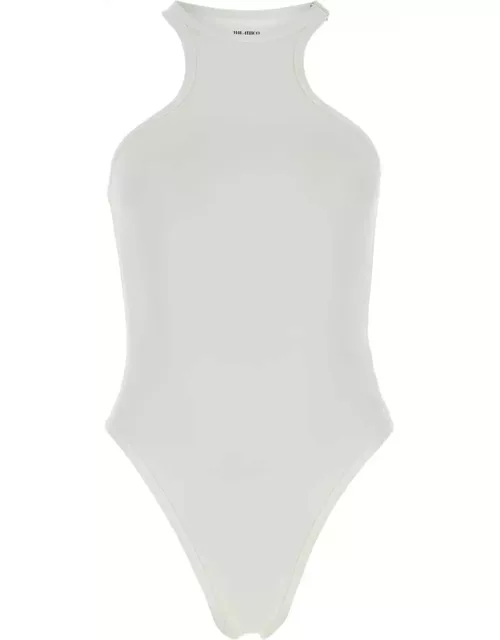 The Attico White Stretch Nylon Swimsuit