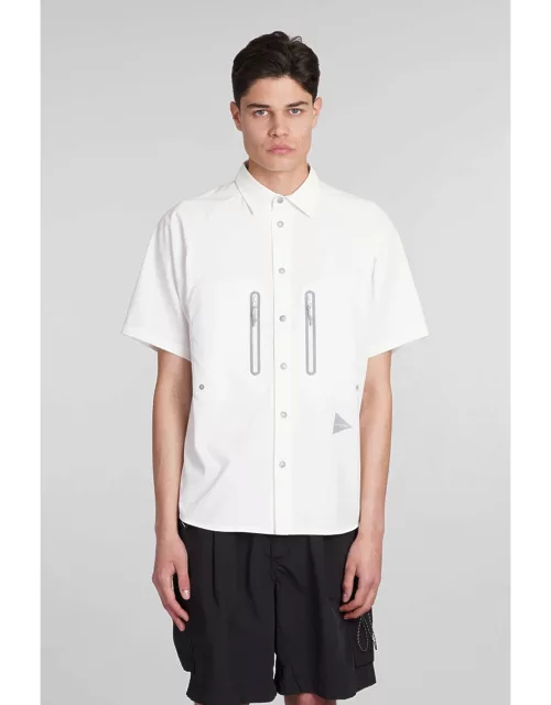 And Wander Shirt In White Polyester