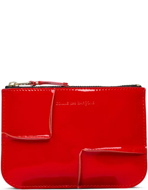 Comme des Garçons Wallet medley Red Leather Card Holder