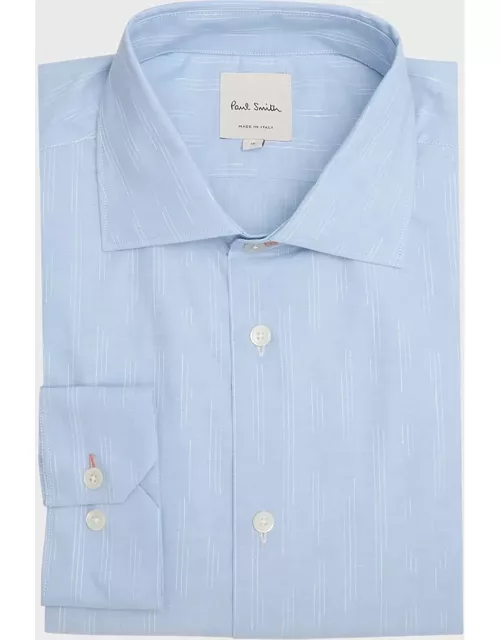 Men's Cotton Stitched Gradient Stripe Dress Shirt