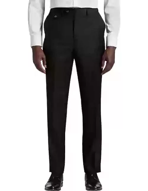 Tayion Big & Tall Men's Classic Fit Suit Separate Pants Black Solid
