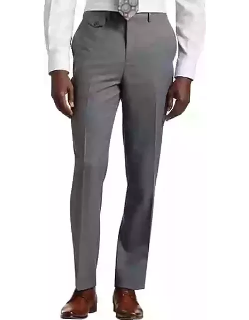 Tayion Big & Tall Men's Classic Fit Suit Separate Pants Med Gray Solid