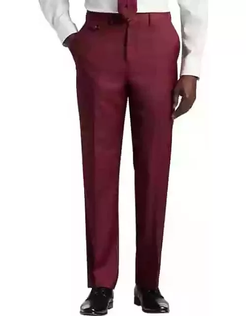 Tayion Men's Classic Fit Suit Separate Pants Red