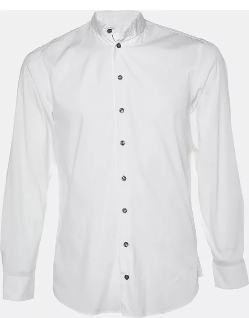 Armani Collezioni White Cotton Long Sleeve Shirt
