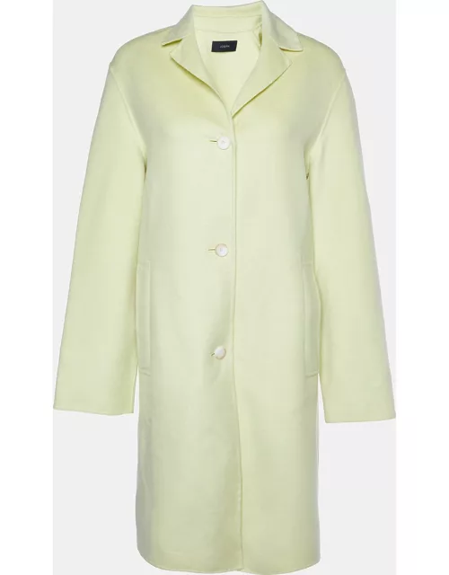 Joseph Lime Yellow Wool & Silk Caia Short Coat