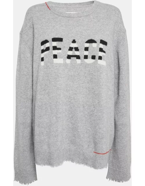 Zadig & Voltaire Grey Cashmere Distressed Sweater