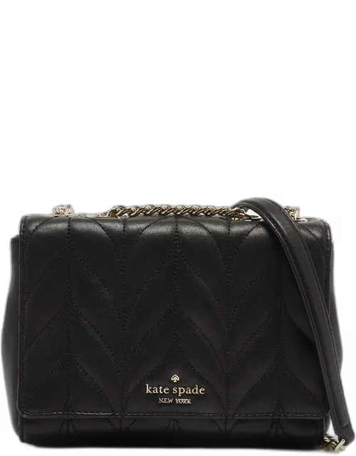 Kate Spade Black Briar Lane Quilted Leather Mini Evelyn Shoulder Bag