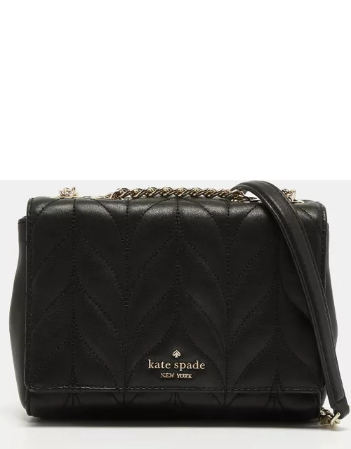 Kate Spade Black Briar Lane Quilted Leather Mini Evelyn Shoulder Bag
