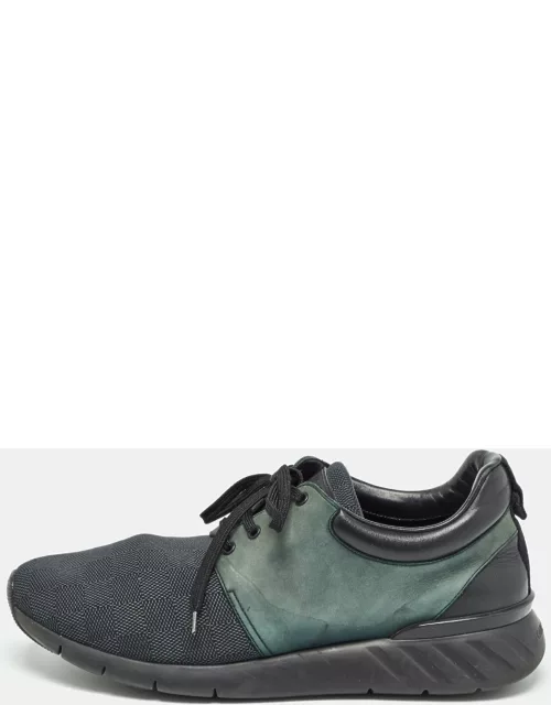 Louis Vuitton Green/Black Nylon and Nubuck Fastlane Sneaker