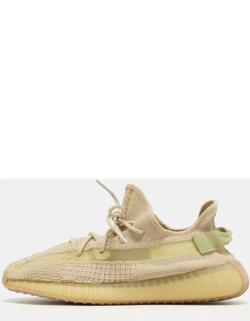 Yeezy x Adidas Light Yellow Knit Fabric Boost 350 V2 Butter Sneaker