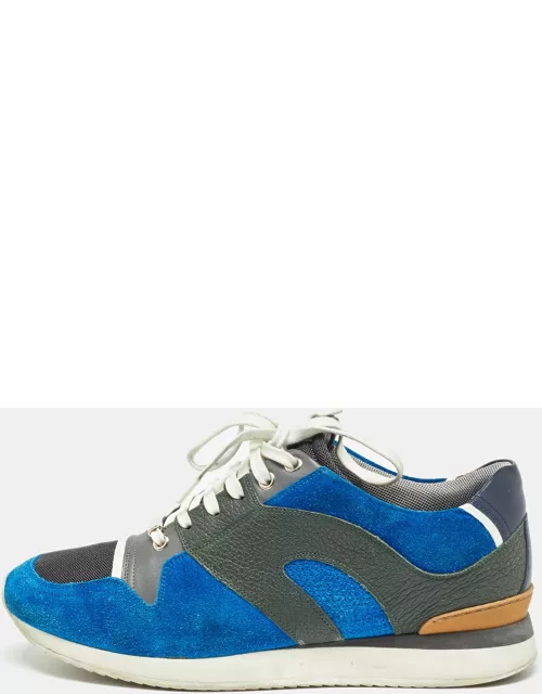 Dior Blue/Grey Suede and Leather Bo2 Lace Up Sneaker