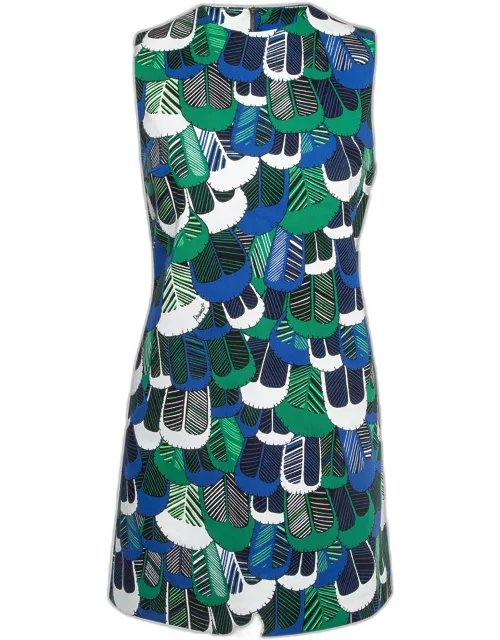 Dsquared2 Multicolor Pedal Print Cotton Sleeveless Mini Dress