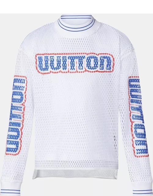 Louis Vuitton White LV Graphic Mesh Long Sleeve T-Shirt