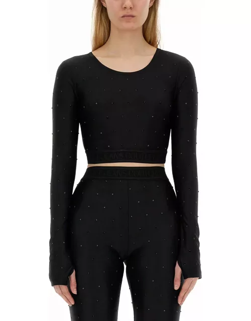 Versace Jeans Couture Long-sleeved Cropped Top
