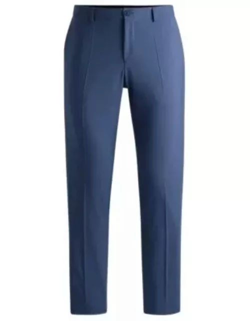 Slim-fit trousers in a performance-stretch wool blend- Dark Blue Men's Casual Pant